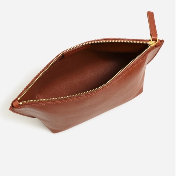 NWT Madewell the Essential Zip Pouch in Warm Cinnamon/Brown - OS - Picture 2 of 2